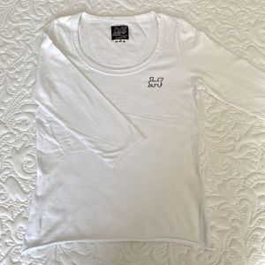 White tee with monopoly logo
